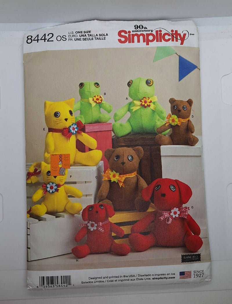 Simplicity felt stuffed animals