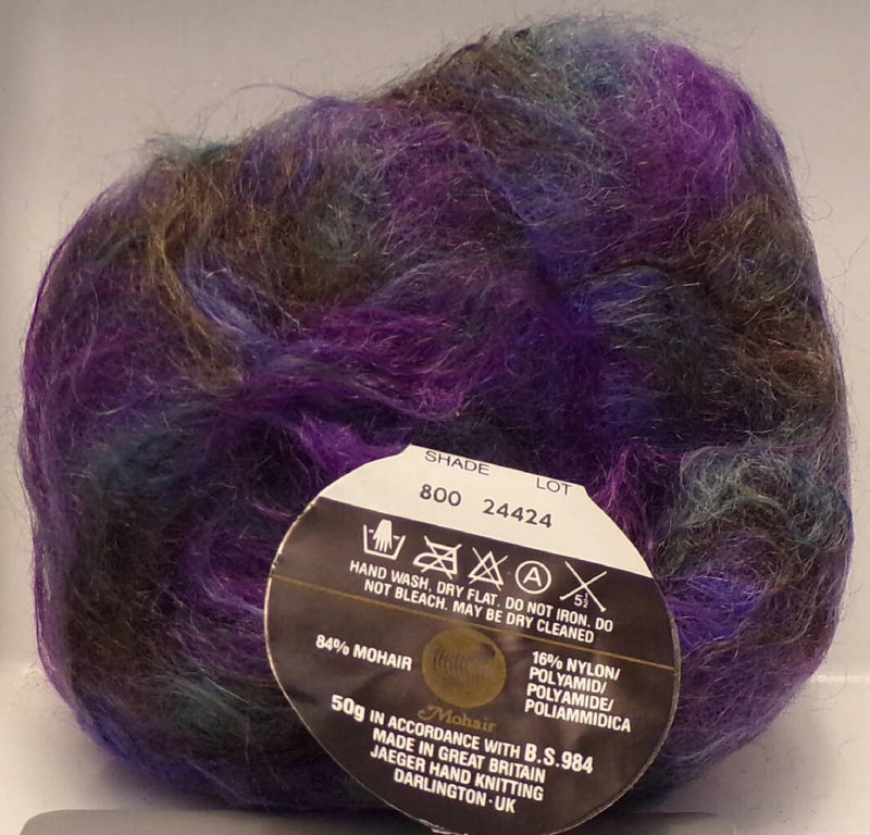 Jaeger Mohair Gold; Shade 800 Sarabande (Purple) Lot of 4