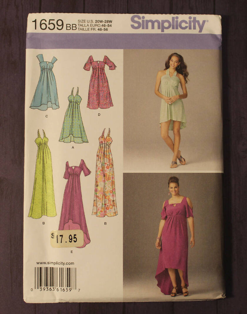 Simplicity 1659 Womens Dress, Halter Dress