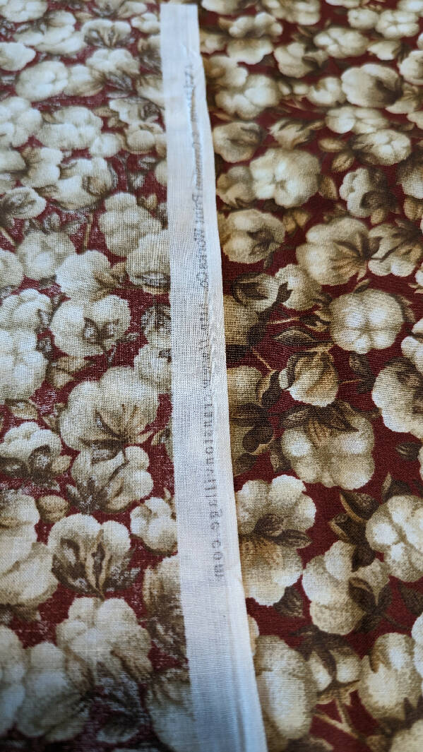 Cotton Plant Print Quilting Cotton Woven Fabric 45"W - 4 yds