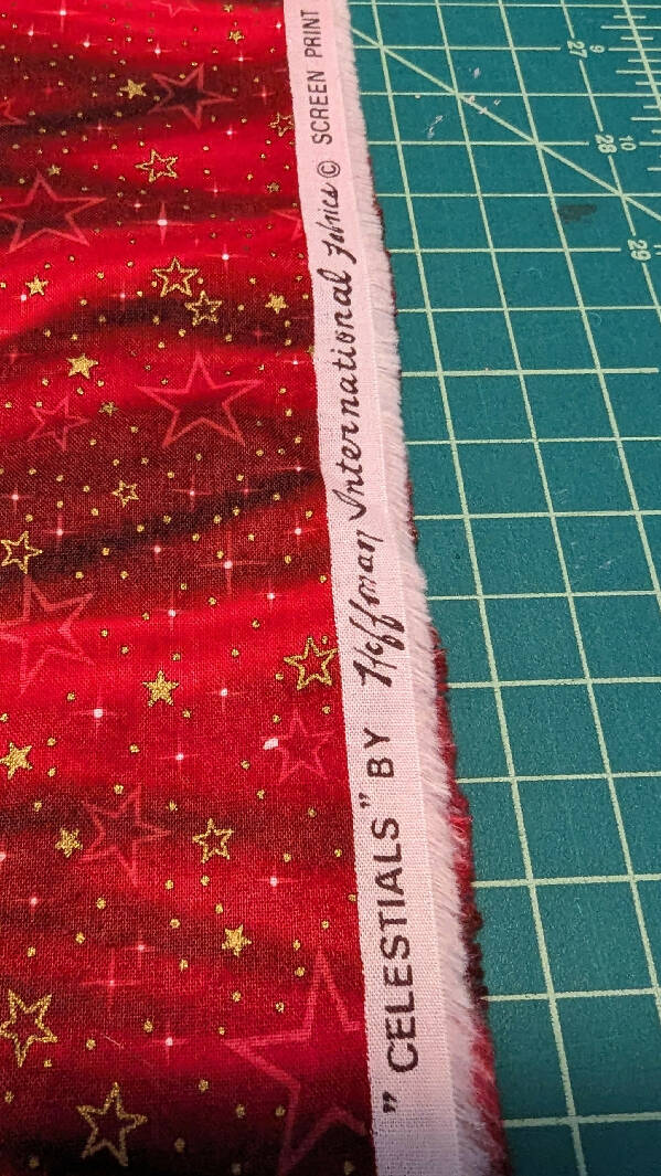 Red Star Themed Quilting Cotton - Bundle of 2