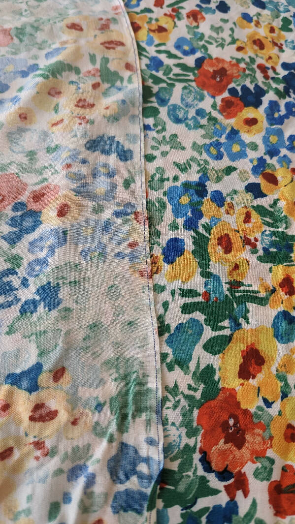 Multicolor Painterly Floral Print Rayon Challis Woven Fabric 54"W - 5 1/2 yds