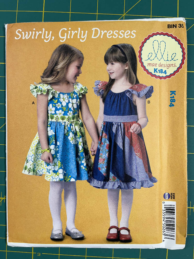 Swirly Girly dress pattern size 3-10