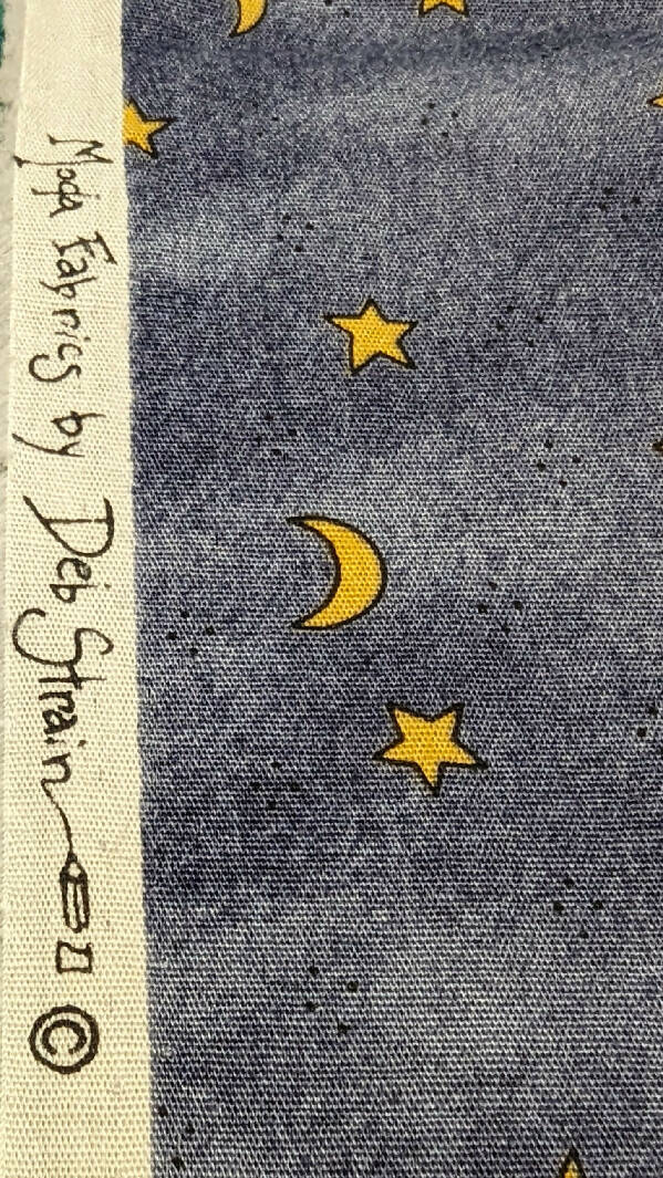 Moons, Stars & Night Sky Quilting Cotton 44"W - 1 yd