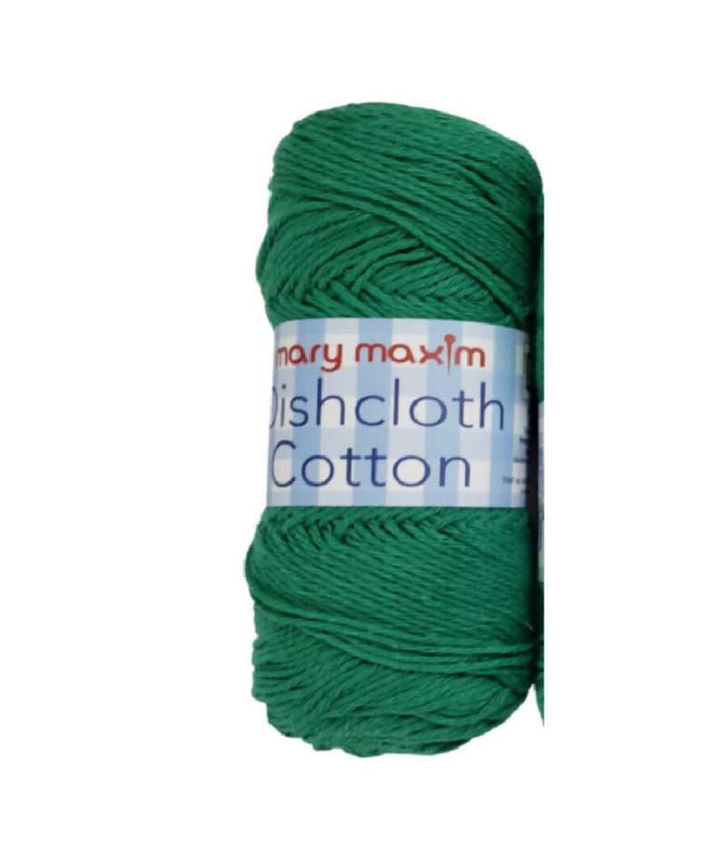 Leaf Green Mary Maxim Dishcloth Cotton Yarn 3.5 oz. 164 yards 3 Skeins
