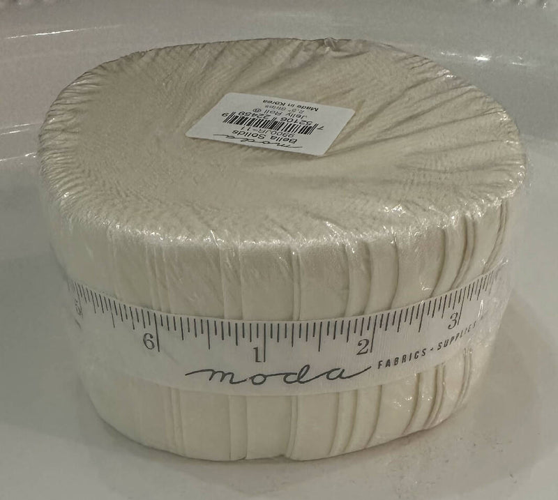 Moda Off White Bella Solids Jelly Roll