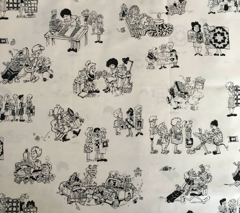 FABRIC Under the Influence of Fabric and Black and White Sewing Machine Panels