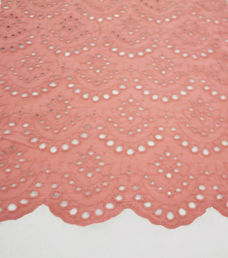 3.5 yds of Scallop Cotton Eyelet, 50" wide