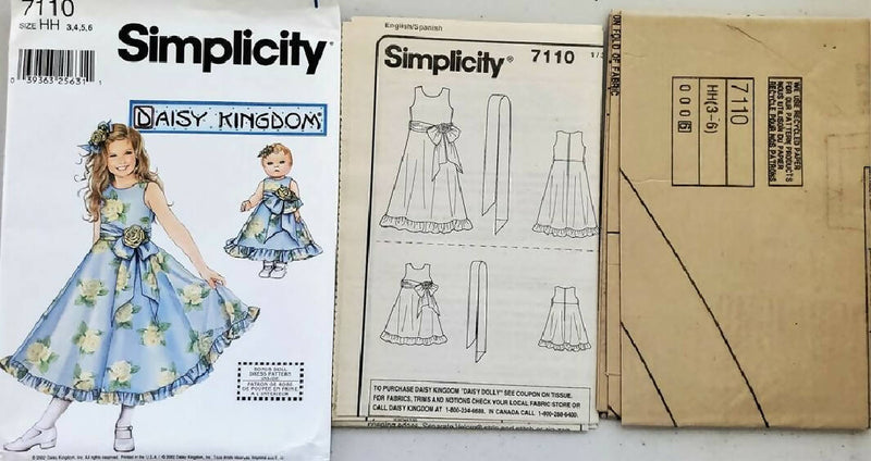 Uncut Simplicity Pattern 7110 Daisy Kingdom