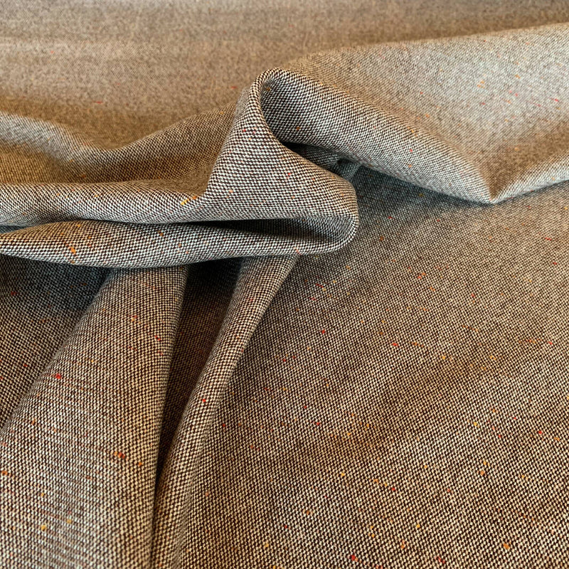 Brown Wool Tweed Woven - Yardage