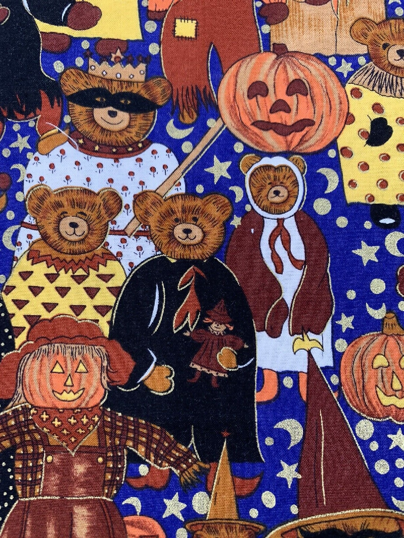 Vintage Hi-Fashion Fabrics, “Spooky-M1” Halloween Costume Bears 2 piece lot