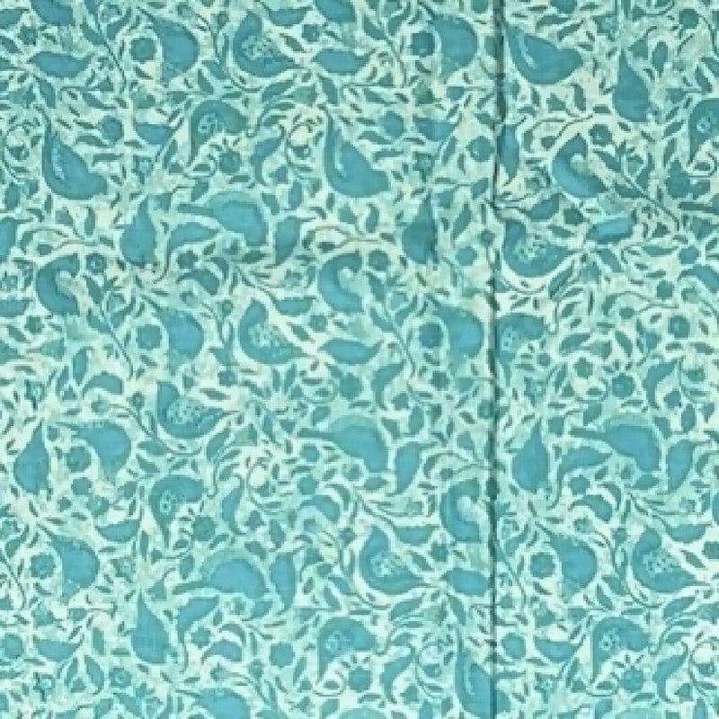 Teal Green Paisley Quilting Cotton - 2 Yds