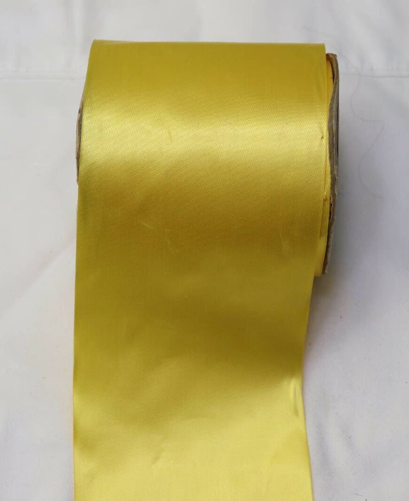 4.5" wide Yellow Satin Ribbon