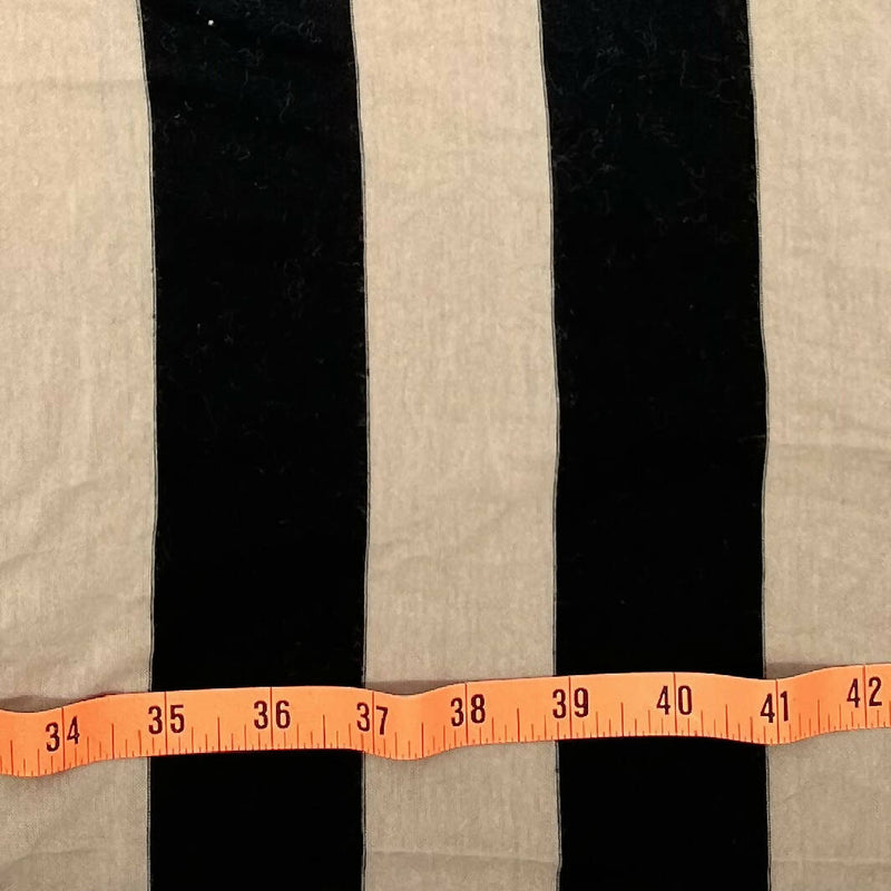 Black and Tan Rugby Striped Lightweight Yarn-Dyed Synthetic Jersey -2 Yds