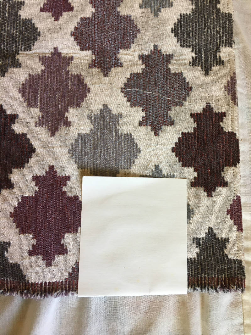 Geometric Purple Gray Upholstery Sample