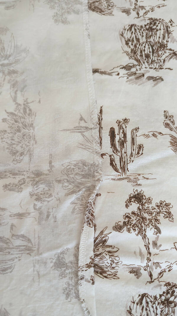 Mood Fabrics Desert Flora Sketch Print Stretch Cotton Shirting 56"W - 4 3/4 yds