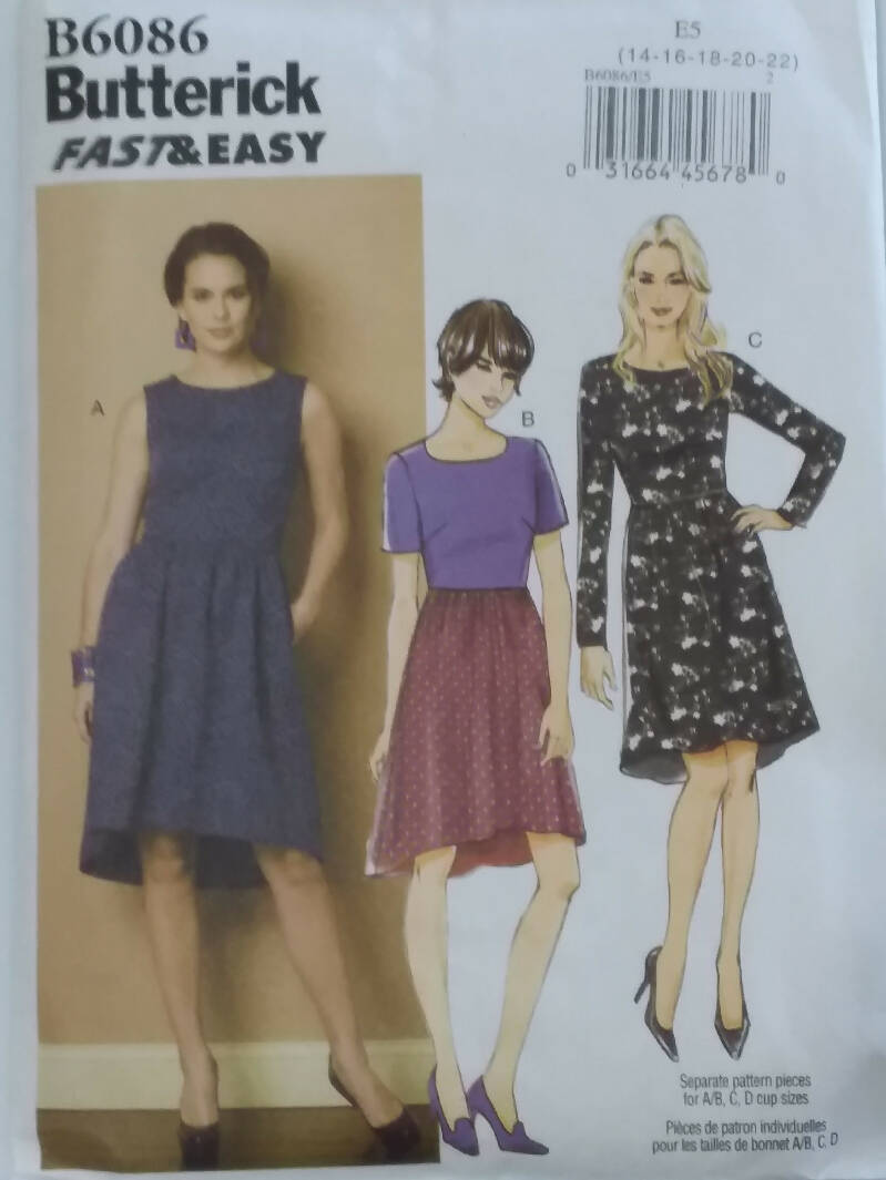 Butterick 6086 Lined Dress with Fitted Bodice