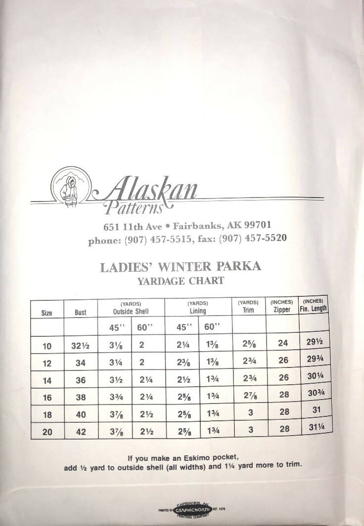Alaskan Pattern No. 105 - Ladies&