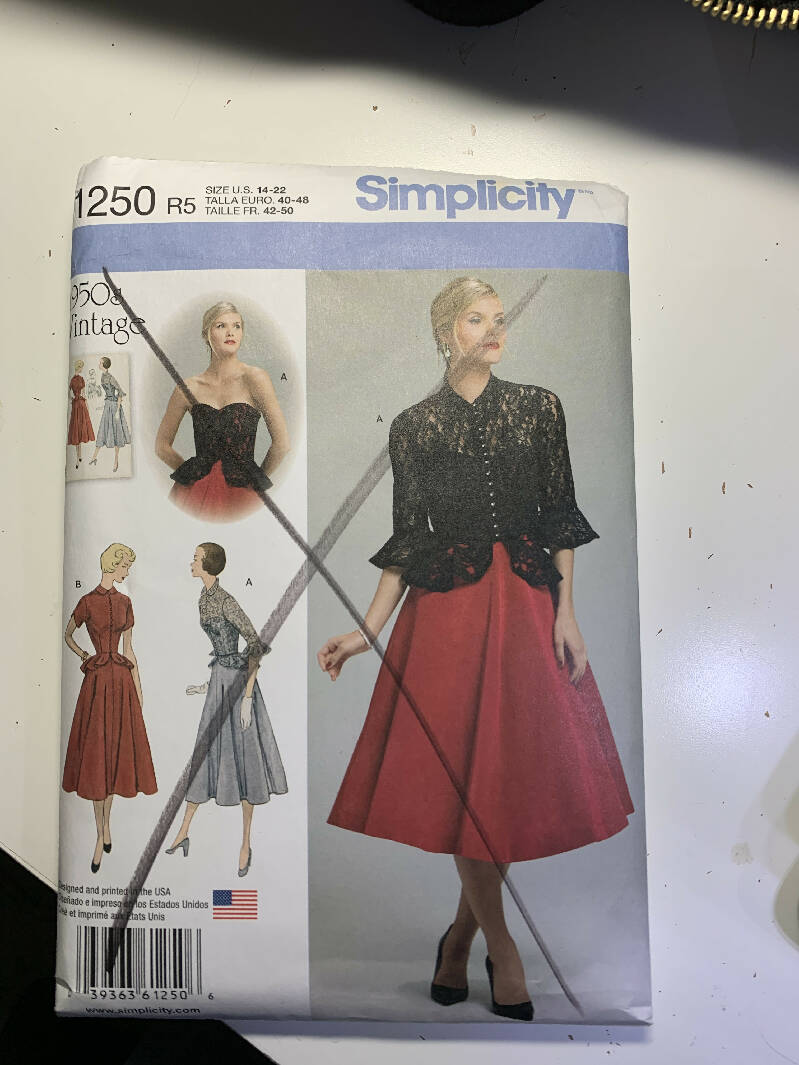 1950 vintage dress pattern