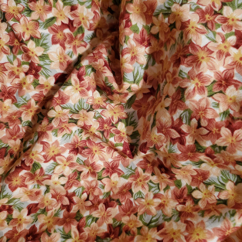 Vintage Cotton Fabric 21" x 5/8 yd Rose Chiller by Timeless Treasures