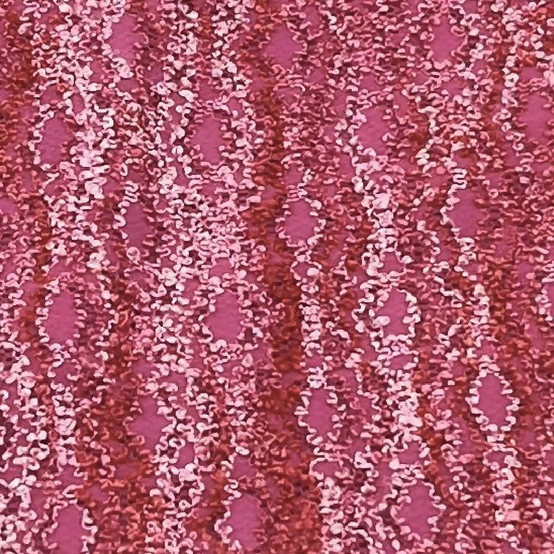 Textured Pink Novelty Synthetic Knit - 3.25 Yds