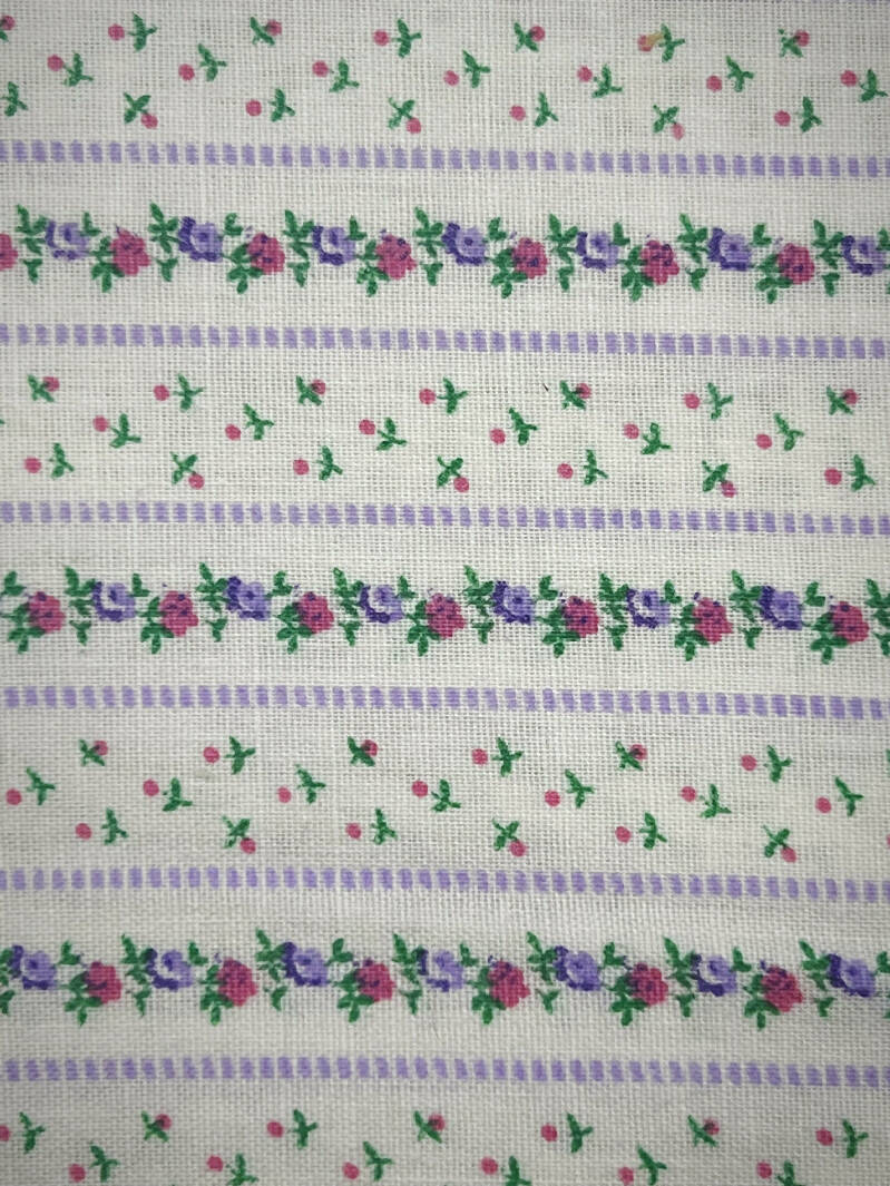 Vintage Dainty Floral Fabric 9-3/4 yards