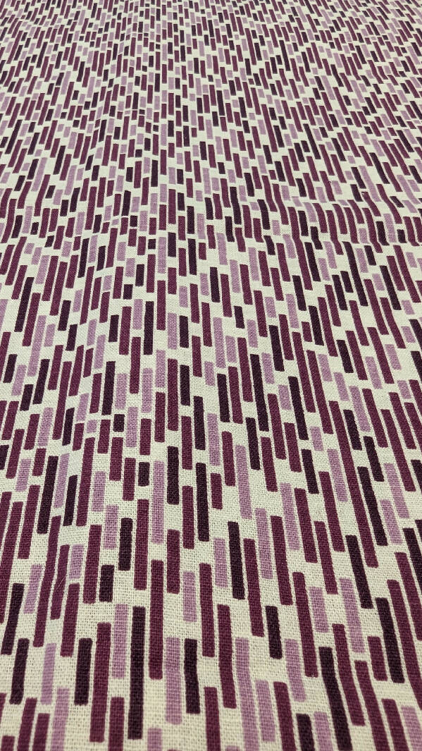 Purple Tonal Dash Print Quilting Cotton Woven Fabric 42"W - 1 yd