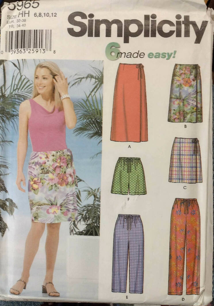 Simplicity Sewing Patterns Skirts, Shirts, Dresses Petite Plus Size Uncut