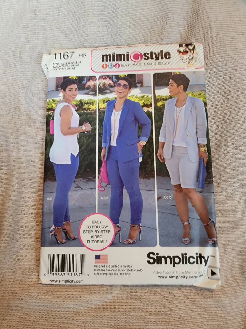 Simplicity 1167 - Mimi G - Misses Wardrobe, UC/FF, SZ 6-14