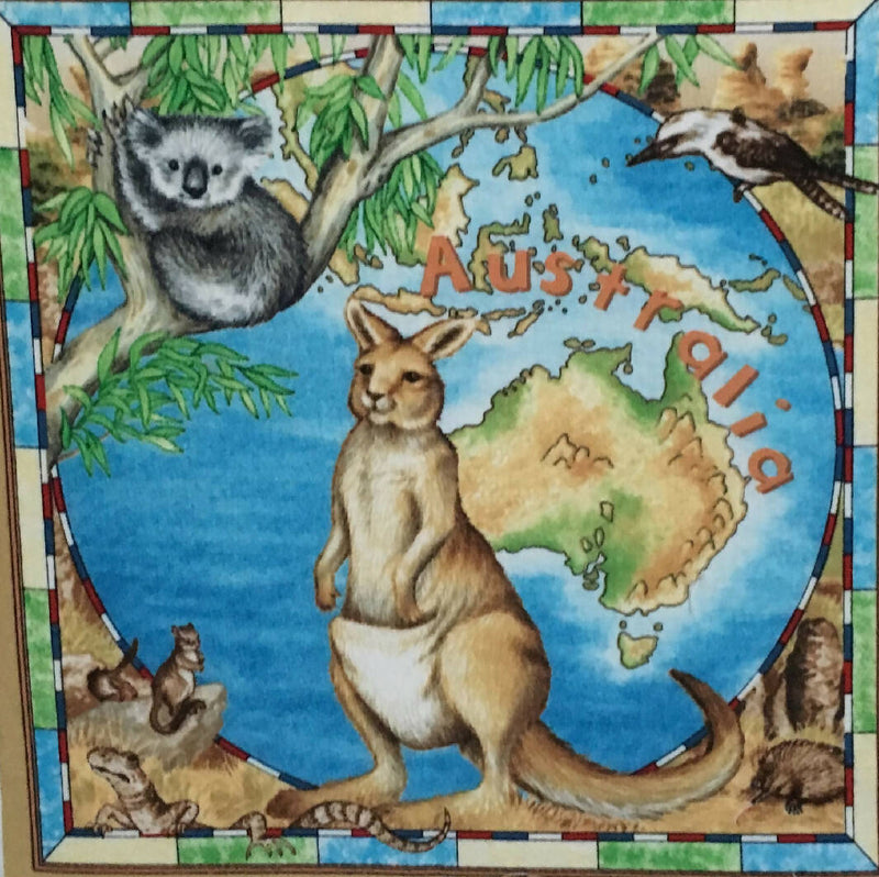 FABRIC Animals Around the World Panel to Make a Cloth Book