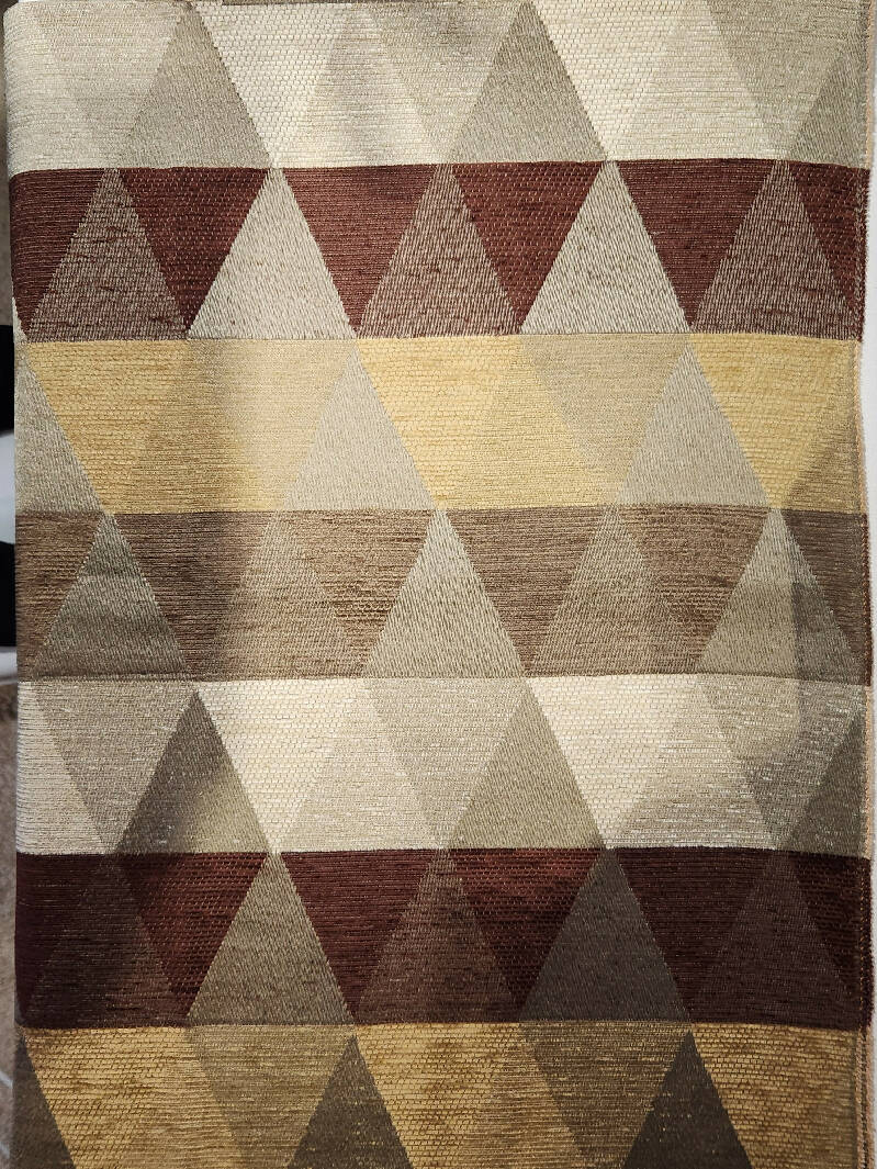 Gold/Tan/Brown/Rust Geometric Upholstery Fabric