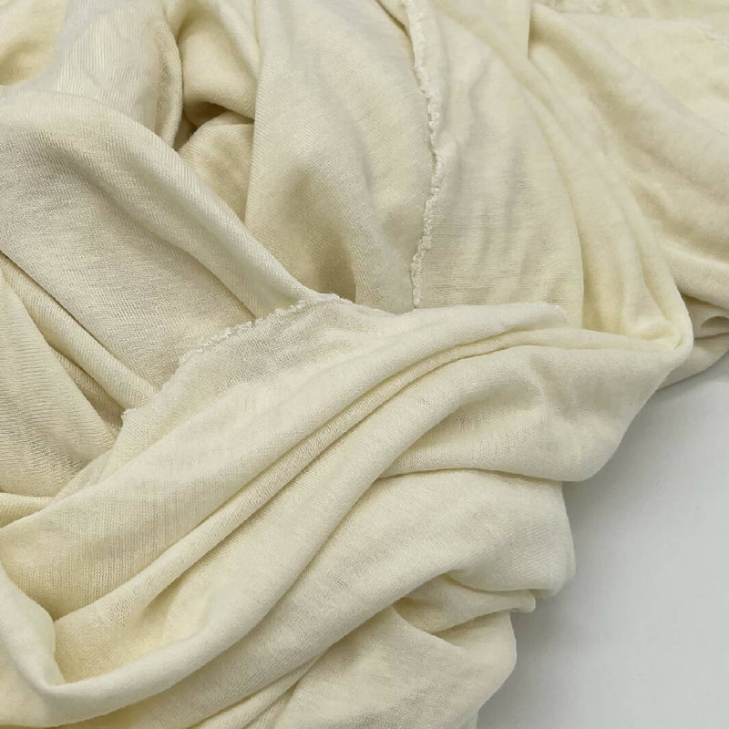 Cream Tissue Weight Rayon Knit - 2 Yds